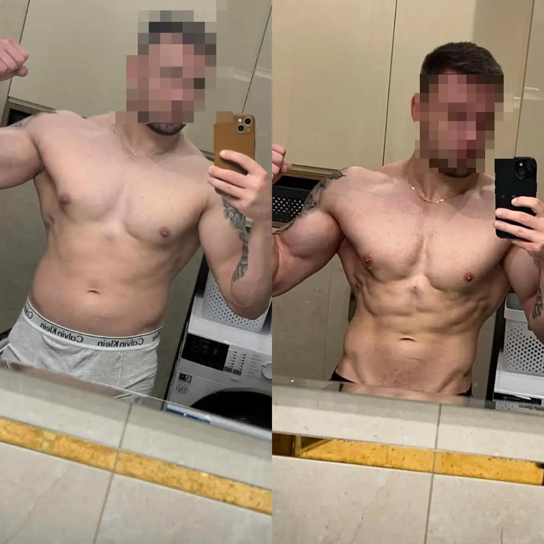 Metamorfoza trener personalny Nowy Sącz przed po